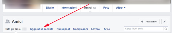 come nascondere gli amici su facebook